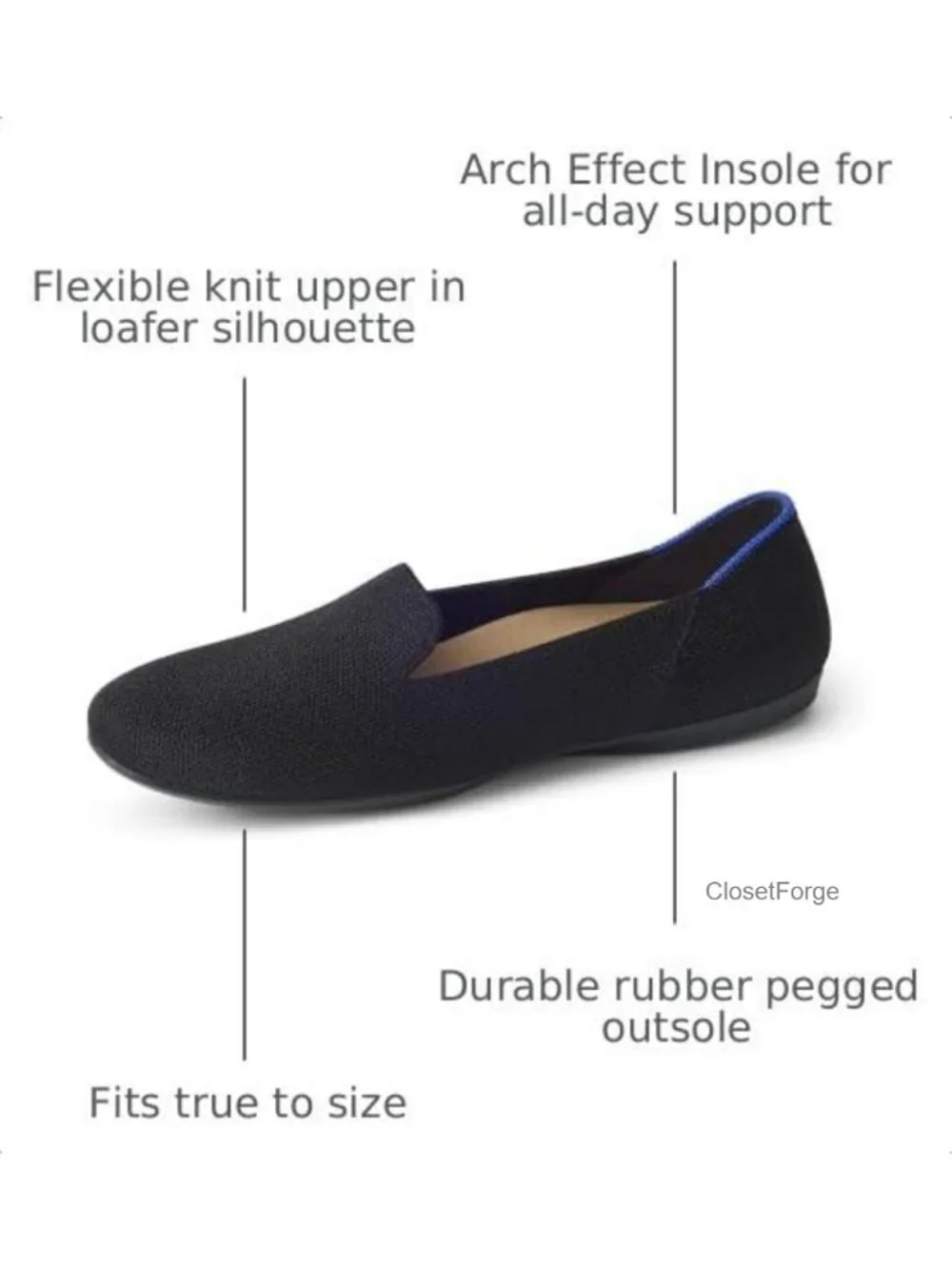 Women's Slip-On Loafer, Arch Support, Machine Washable, Sustainable Knit